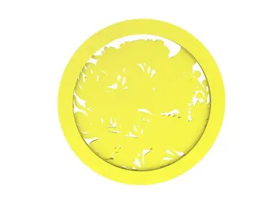 Oriental Dragon Medallion Pendant Jewelry Design 4964 3D print model