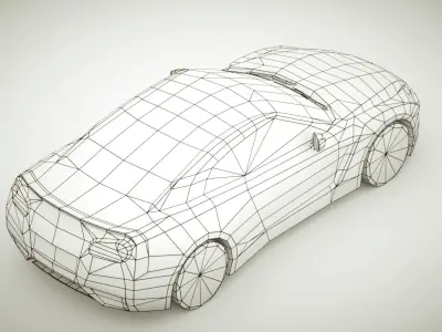 Generic Supercar v1 multicolors Low-poly 3D model