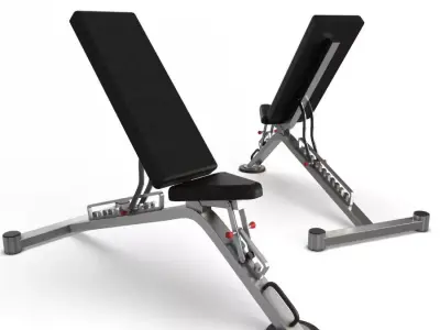 Gym Fully Adjustable Bench 3D model