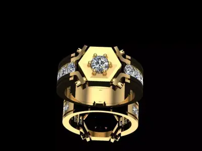 Men Ring 3D print model 16