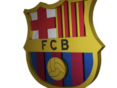 Logo FC Barselona 3D print model