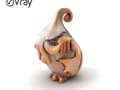 Pre-Raphaelite Scene with Romantic Medieval Elements model pack Low-poly 3D model