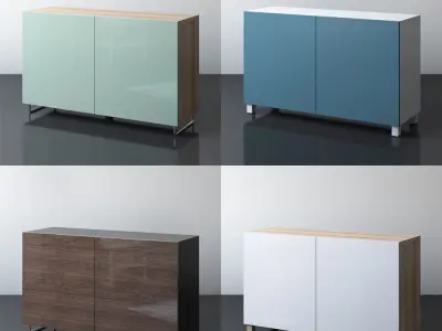 BESTA Storage combination with two doors 3D model