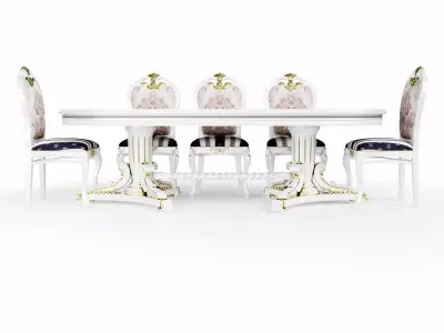 Dining table set 3D model