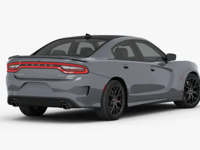 Dodge Charger SRT 392 2015 detailed interior 3D model