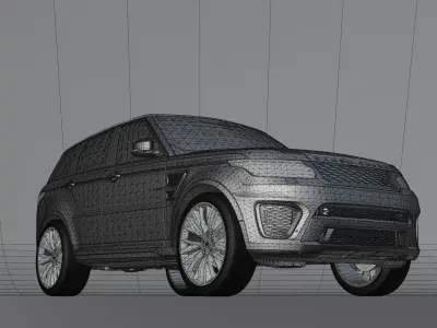 Land Rover SVR 2015 Low-poly 3D model