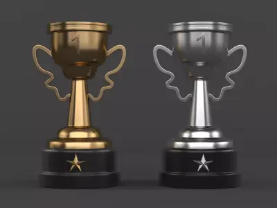 Trophy Cups 3D model 31