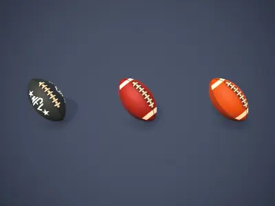 Lowpoly Ball Set - Sport Pack Low-poly 3D model