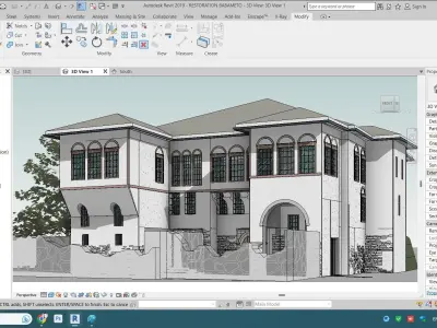 Restoration Traditional Albanian House in Revit 2019  3D model