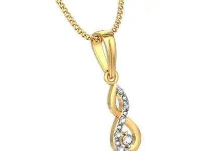 Solitaire Women Pendant 3dm STL OBJ FBX Renders Details 3D print model 79