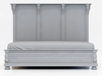 Restoration Hardware St James King Bed Without Footboard 3D model