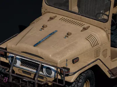 Toyota Land Cruiser FJ 40 Low-poly 3D model