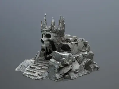 skull cave Low-poly 3D model buy
