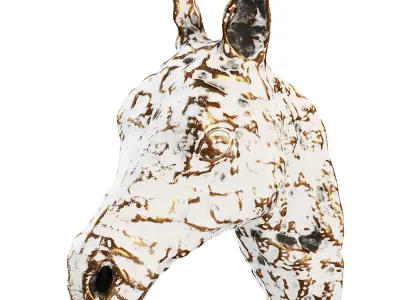 Decorative wall decoration horse head 3D model