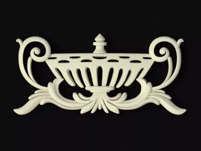 Central decor ornament for furniture 3D model 78