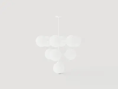 Ashleigh Chandelier - Silver Low-poly 3D model