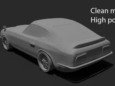 Datsun 240z or Nissan Fairlady Z  Low-poly 3D model