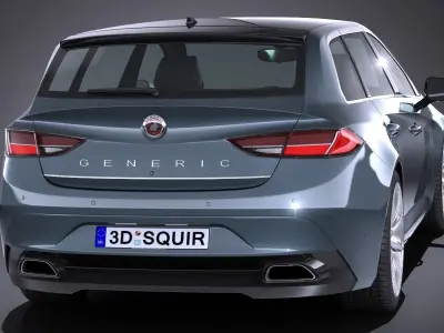 Generic estate wagon v2 2017 3D model