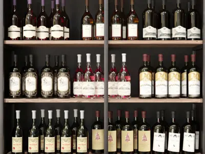 Wine cabinet 3D model