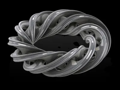 spiralhole spiral ring 3D print model