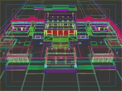 China temples church Historical sites palace 3D model buy