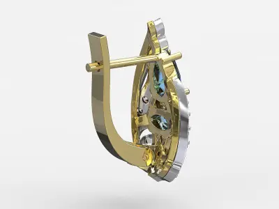 Earrings patterned 3D print model