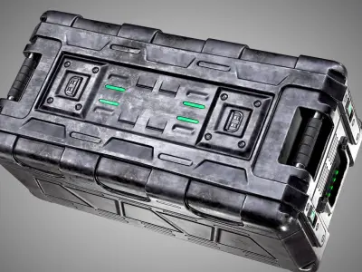 Sci Fi Crate AAA PBR Game Ready Asset Low-poly 3D model