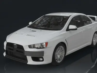 Mitsubishi Motors car Low-poly 3D model