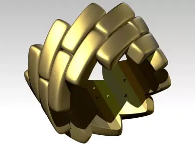 chain fashion modern ring 3D print model