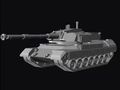 Leopard 1 105 turret 3D print model
