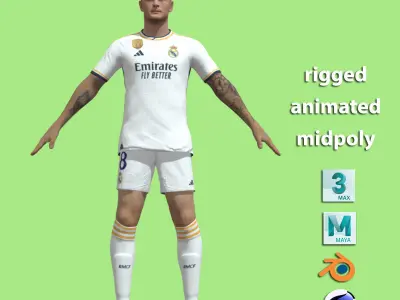 T-Pose Rigged Toni Kroos Real Madrid 23-24 3D model