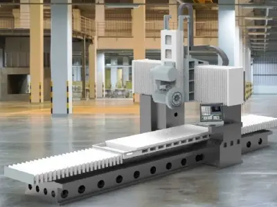 Assembly of machining equipments 3D model