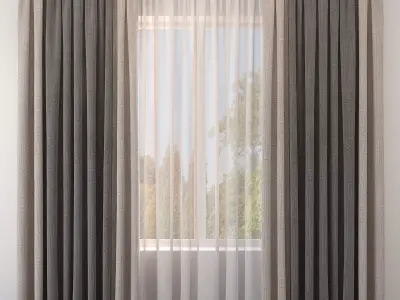 Set 36 Curtains 3D model