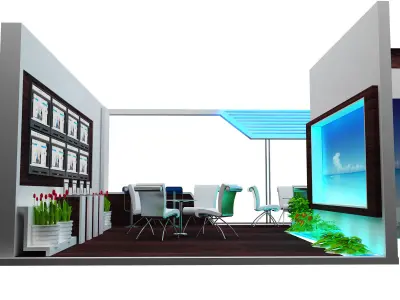 Booth Exhibition Stand a371 3D model