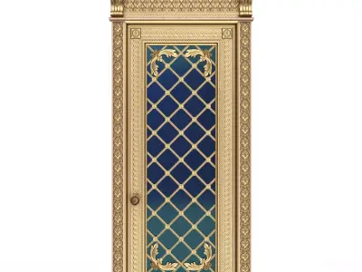 Carved Door Classic 01302 Wood Low-poly 3D model