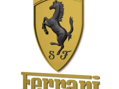 Ferrari Logo 02 3D print model