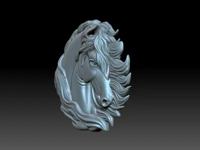 Decor with a horse 3D print model