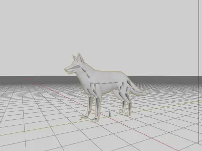 Golden Jackal Animal  3D model