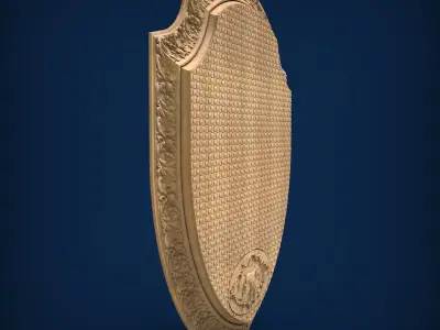 Carved panel painting STL 3D model 25