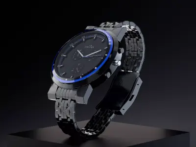 Luxury Wristwatch 3D Model High-Quality PBR Textured 3D model