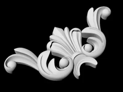 Central decor ornament for furniture 3D model 46