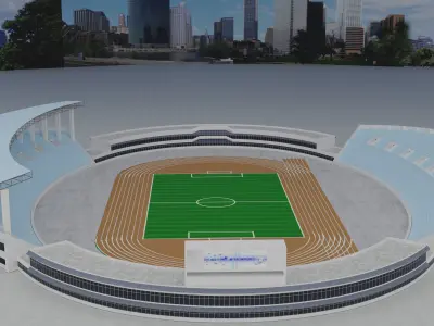Stadium - Athletic Club  Low-poly 3D model Low-poly 3D model