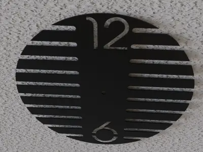 wall clock design 3D print model