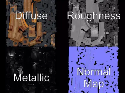 Elegant Wrought Iron Gate model pack Low-poly 3D model