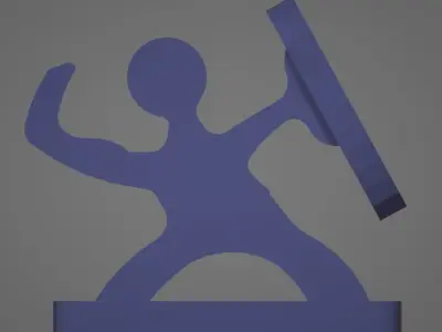 Shield Man Knife Holder 3D model