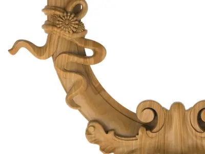 Carved picture frame STL 3D model 2