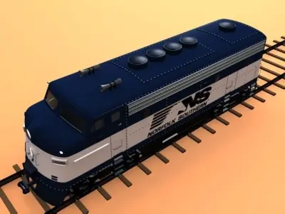 Diesel Locomotive 3D model