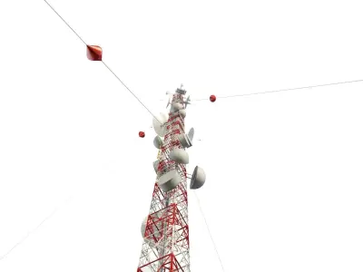 Radio Mast - Antenna Communication Tower  3D model