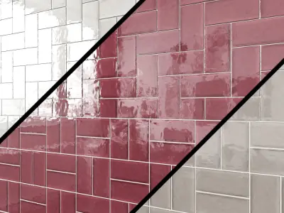 ETNIA 10X20 - Revestimiento Pasta Roja Efecto 2 3D model