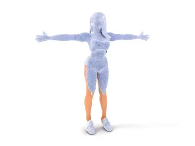 Casual Attire Female model pack Low-poly 3D model